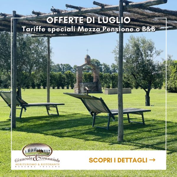 Offerte Agriturismo Maremma Luglio 2025 Giuncola e Granaiolo