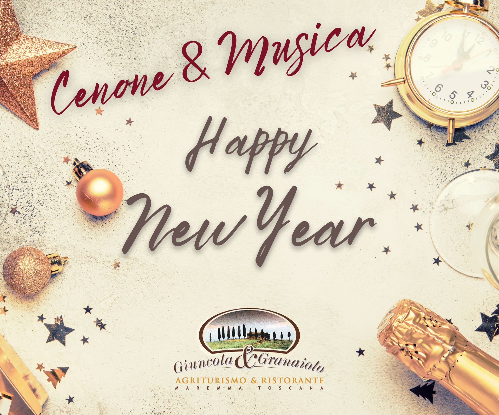 Cosa fare a Capodanno Grosseto Cenone e Musica Alberese Agriturismo Giuncola e Granaiolo