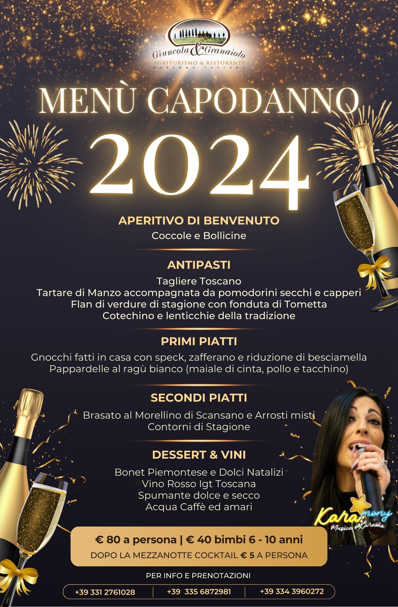 Offerta Capodanno 2024 - Agriturismo Giuncola e Granaiolo Alberese