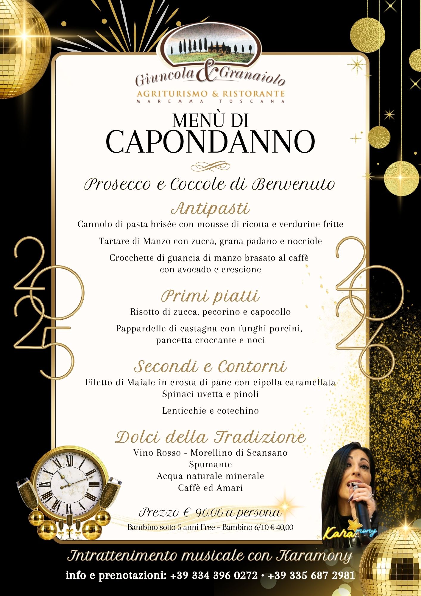 Cenone di Capodanno alla Giuncola e Granaiolo 2025