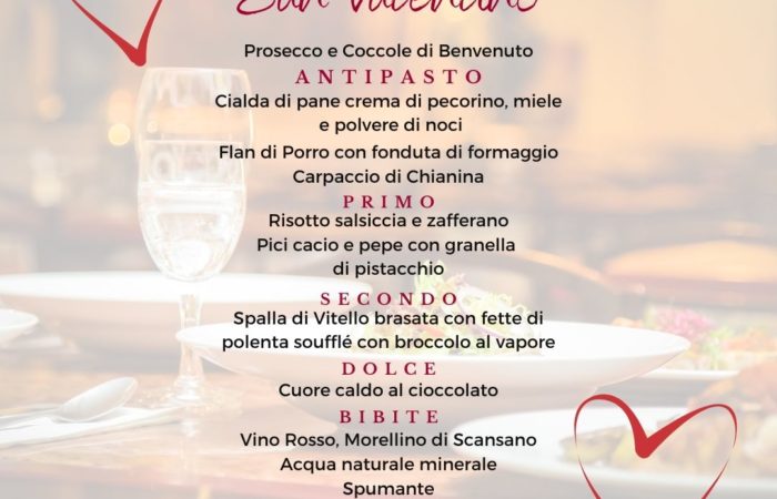 San Valentino 2026 all'Agriturismo Giuncola e Granaiolo