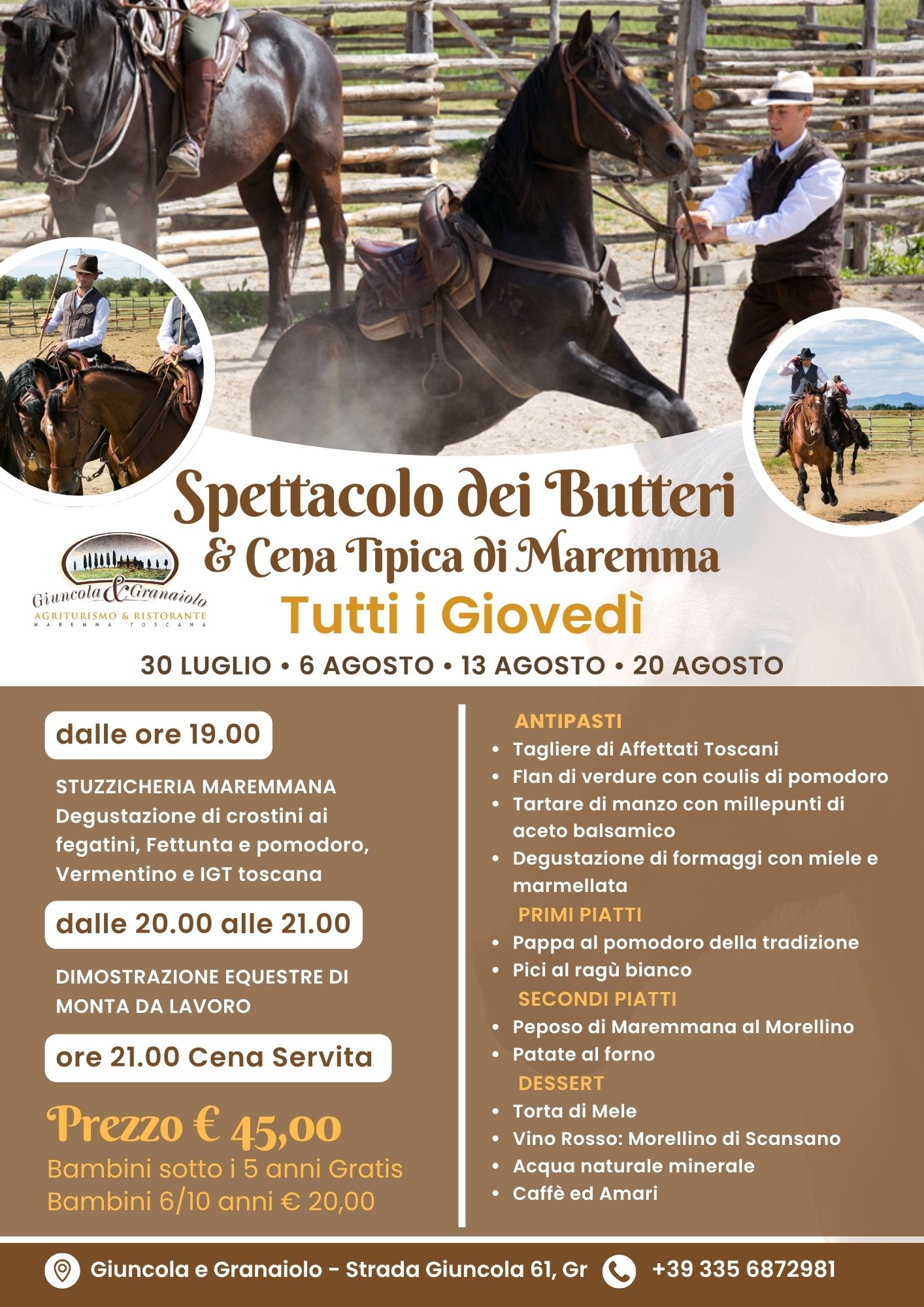 Spettacolo dei Butteri Alberese Giuncola e Granaiolo Alberese